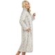 thumbnail image 4 of Bata de mujer Camille de polar supersuave con cremallera y estampado animal beige shaofei, 4 of 4
