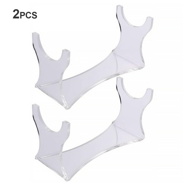 2 Pieces Display Rack Clear Black U-shape Acrylic Racks Horizontal ...