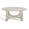 thumbnail image 2 of SAFAVIEH Couture Sasha Mid-Century Round Wood Coffee Table, White Wash, 2 of 11