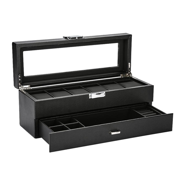 Estuche para Reloj de 2 Niveles, Estuche para Reloj de Colección, Estuche para Reloj de , Organizador para Reloj Caja de Almacenamiento para Re jinwen caja de reloj