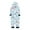 Light Blue(Kids), variant on BJUTIR Men Dad Christmas Sets White Prints Hooded Zipper Jumpsuit Family Outfit Festive Pajama Sets