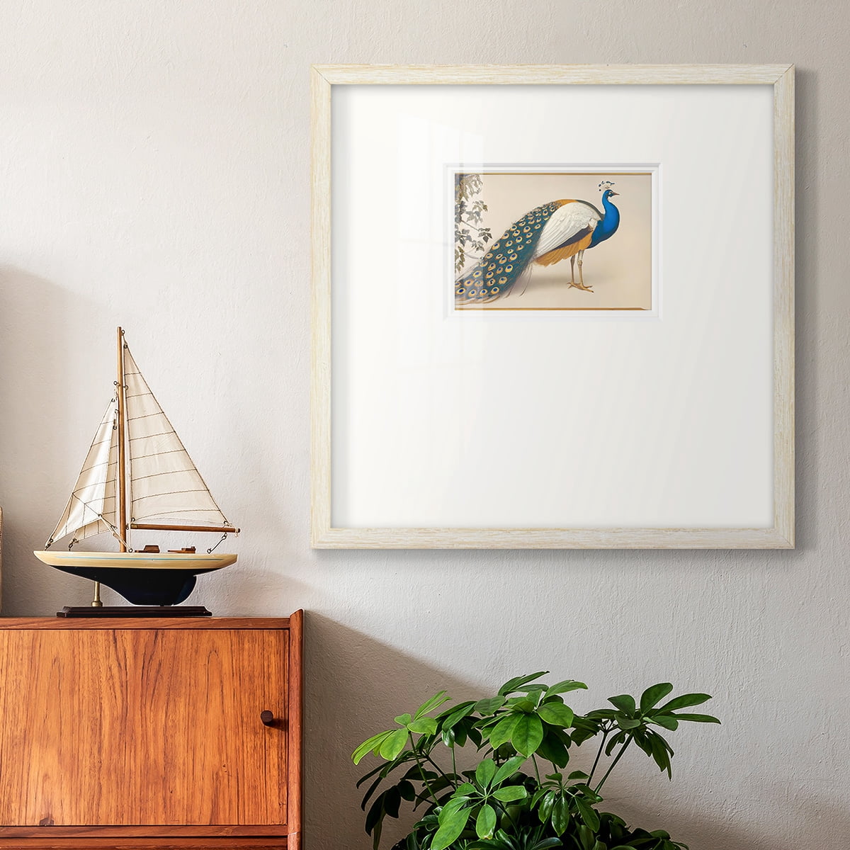Golden Peacock IIIPremium Framed Print