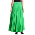 thumbnail image 3 of Falda Maxi A-Line Plisada para Mujer INSPIRE CHIC con Cintura Alta Elástica y Cinturón Color Verde, 3 of 6