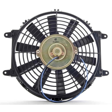JEGS 52130 Universal Electric Fan 10 Diameter Straight Blade 1000 cfm 7 Amps Dim