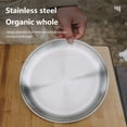 thumbnail image 5 of Stainless Steel Dinner Plate, Multi-size Round Baking Pan Pizza Tray Dessert Plate, Serving Camping Salad Plate for Home Kitchen, Outdoor Camping, Snack and BBQ, 5 of 8