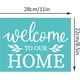 thumbnail image 2 of 2 plantillas autoadhesivas para serigrafía con el mensaje "Bienvenido a nuestro HOGAR". Plantillas de malla reutilizables y lavables para decoración del hogar., 2 of 9
