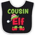 thumbnail image 3 of Inktastic Christmas Cousin Elf Boys or Girls Baby Bib, 3 of 4