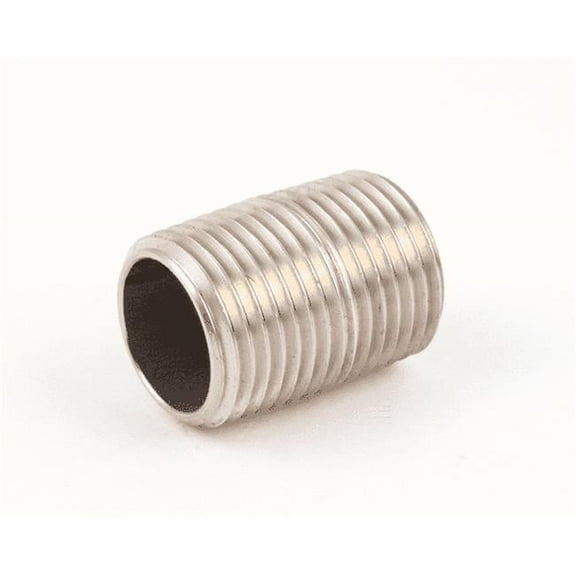 BKI FT0235 0.5 x Close 304 Stainless Steel Nipple