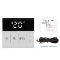 thumbnail image 1 of Termostato inteligente con control por voz, control de temperatura con WiFi y pantalla táctil, 90-240 V, para uso doméstico, en blanco y negro, 1 of 8