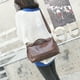 thumbnail image 3 of Bolso bandolera de moda con remaches, bolso de hombro creativo para mujer (café), 3 of 7