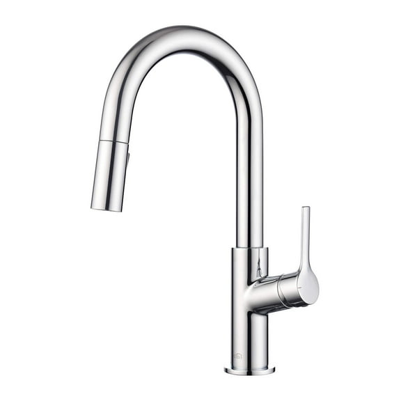 Kibi Fusion Single Handle Pull Down Kitchen & Bar Sink Faucet - Chrome