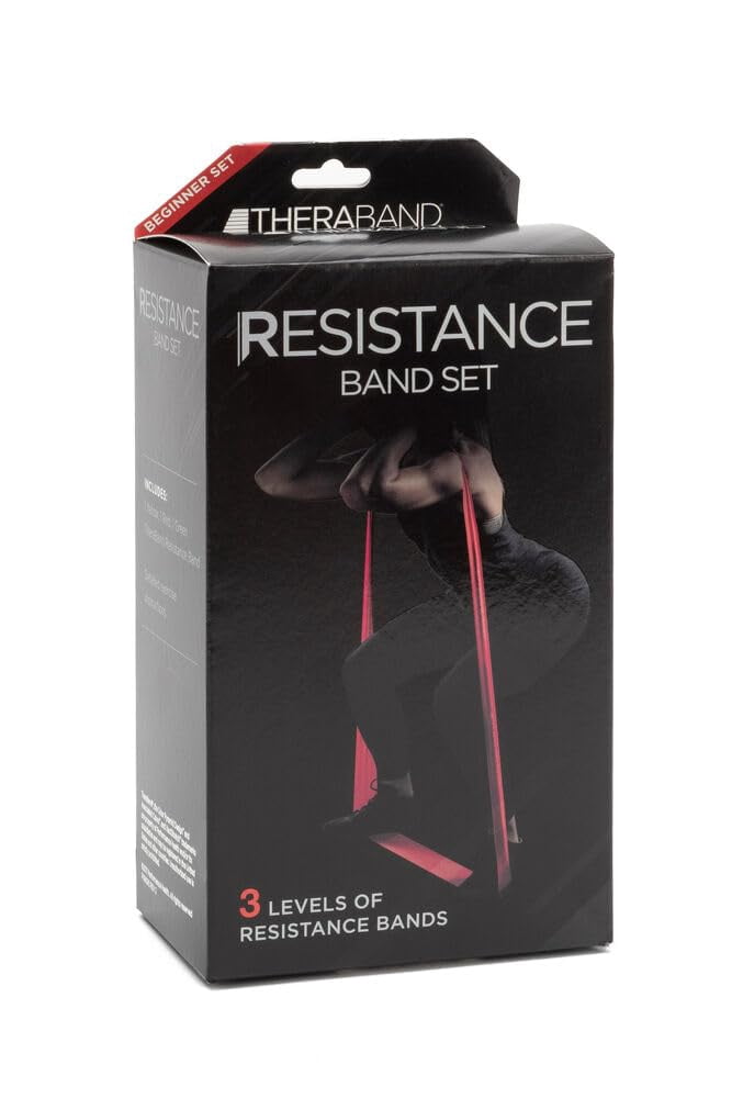 Resistance Bands Set, Professional Elastic Band For Upper & Lower Body Exercise, Strength Training without Weights, Physical Therapy, Pilates, Rehab, Yellow & Red & Green, Beginner