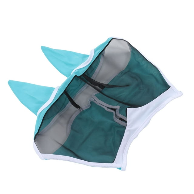 Mouche Cheval, Design en Maille Fine Respirant pour Protection du Visage pour Cheval Bleu