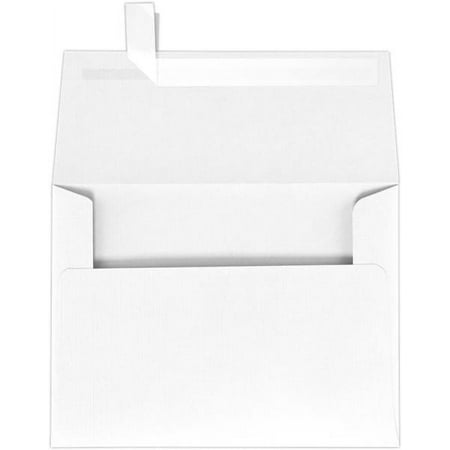 LUXPaper A7 Invitation Envelopes 5 1/4 x 7 1/4 White Linen 50/Pack