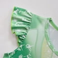 thumbnail image 4 of Little Girls Princess Dress Ruffle Sleeve Summer Cartoon Casual Print Dress With Bag, 4 of 7