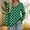 Army Green, variant on EchfiProm Army Green Tops Women Summer Work V Neck Classic Fit Polka Dot Long Sleeve T Shirts