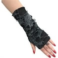 thumbnail image 5 of Women's punk fingerless gloves festival clothing party special hole gloves 1 pair, 5 of 5