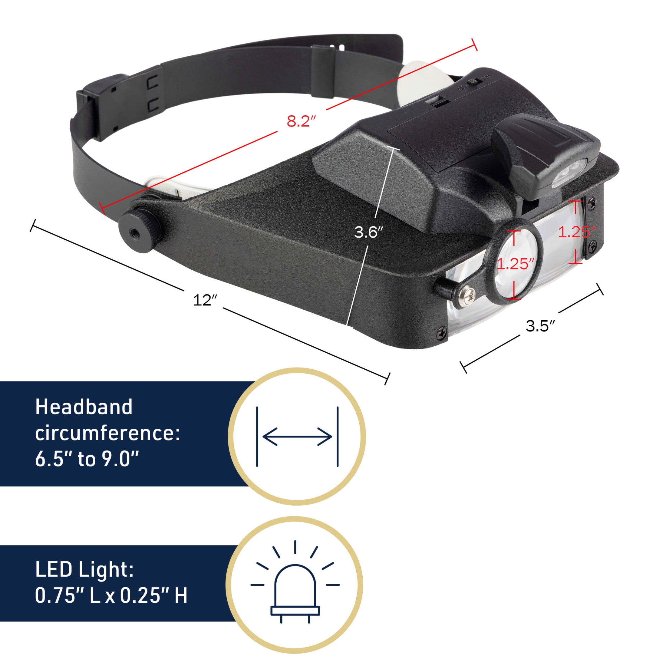 Kings County Tools 1.8X-4.8X Magnifying Glasses for Close Work with Light