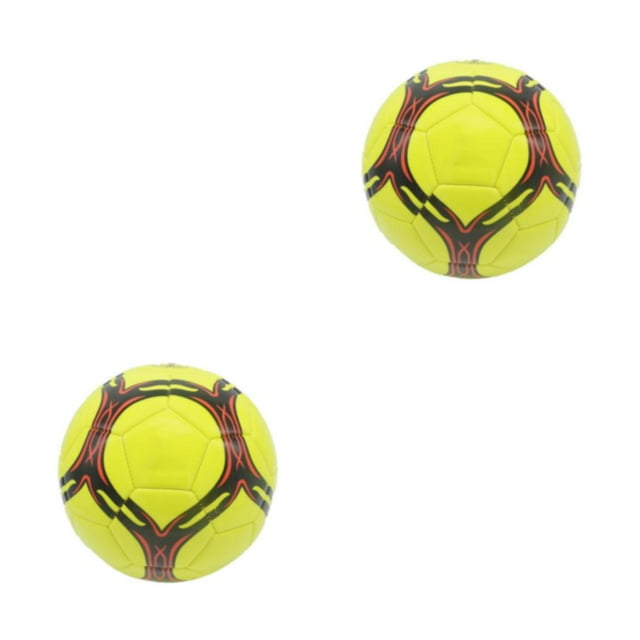 Guardoinrt Ballon de Soccer Officiel Portable - Grand Champ d'Application pour Jeux, Largement Utilisé, Ballon Résistant à l'Usure, Soccer Officiel le Plus Récent, Épaissi, Jaune, type 5, 2 Ensembles