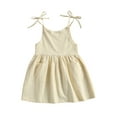 thumbnail image 1 of goowrom Robe d'Été Sans Manches Couleur Unie avec Poche, 1 of 7