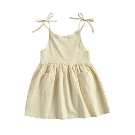 

Little Baby Girl Cotton Sleeveless Tunic Dress Swing Casual Sundress Party Princess Dresse