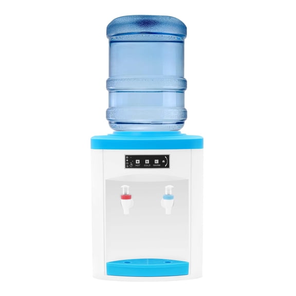 Miumaeov Hot & Cold Water Dispenser, Top Loading 5 Gallon Water Cooler with Stainless Steel Tank, Countertop Water Machine for Home, Office