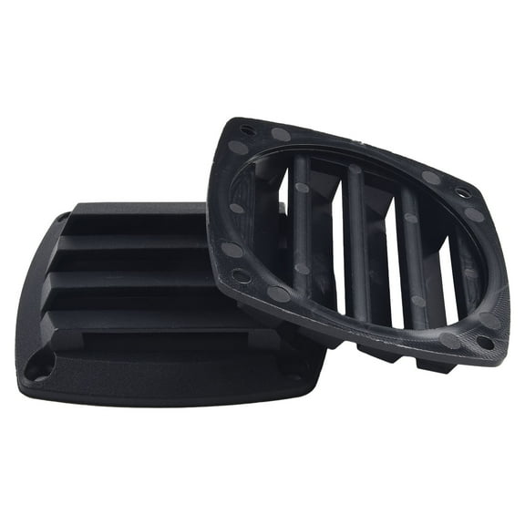 2X 3 Inch Black Louvered Vents Marine Boat Yacht Hull Air Vent Black