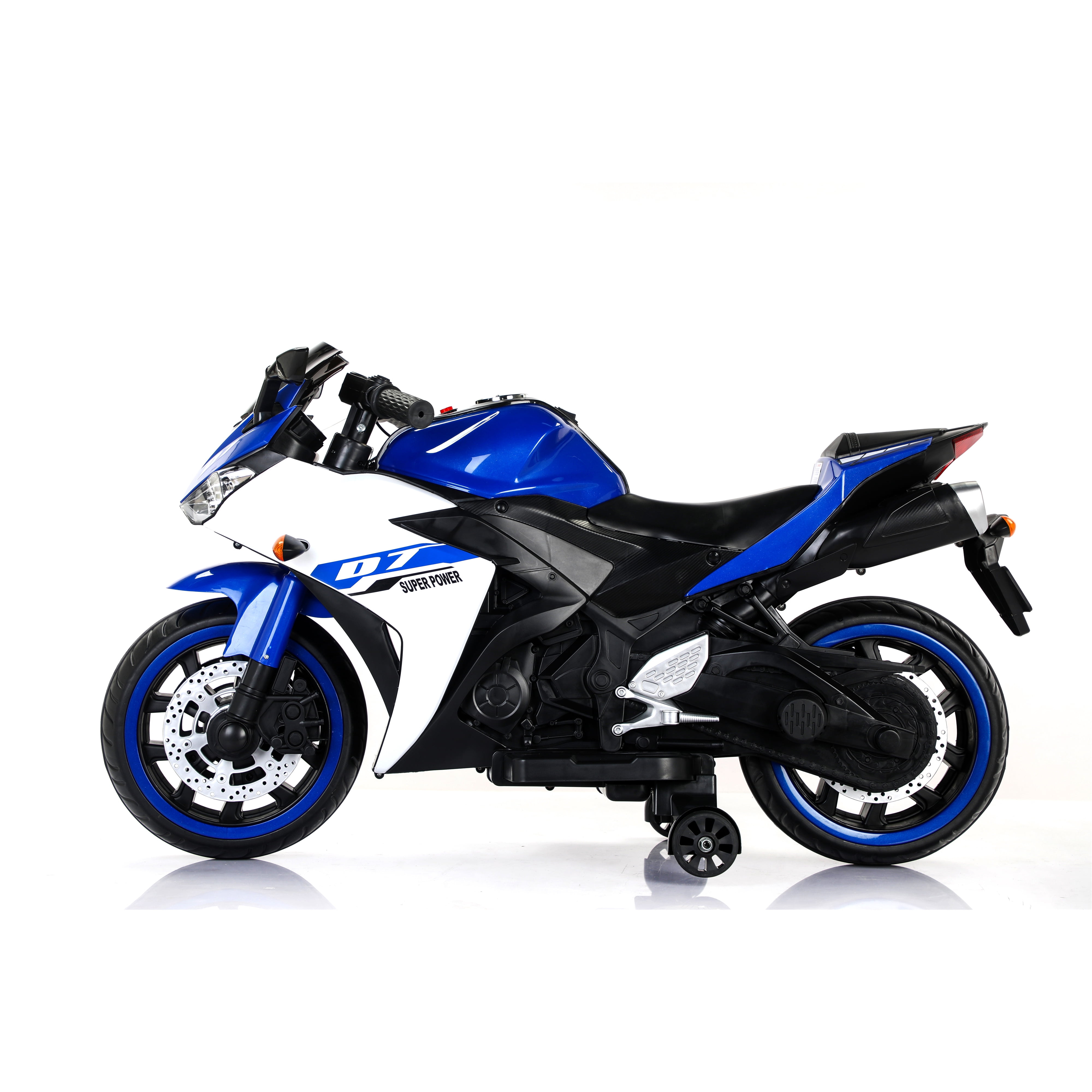 Kids Electric Motorcycle ,Tamco  Ride-On Toys  For 3-6 Years Boys Girls with Training Wheels,manual throttle drive by hand,Lighting wheels