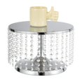 thumbnail image 1 of Soporte dorado para tartas de boda de 12 pulgadas con colgantes de cristal brillante, soporte tipo candelabro de metal para tartas de magdalenas y postres, plato expositor redondo con espejo para mesa, 1 of 7