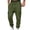 Green, variant on Men’s Heavyweight Cargo Sweatpants Elastic Waist Baggy Plaid Texture Jogger Trousers Fall Winter