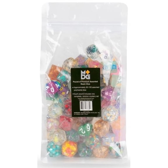 Pound of Assorted Premium Resin Dice