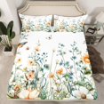 thumbnail image 2 of jejeloiu Rustic Plant Flowers Twin Sheet Sets,White Green Bedding For Girls Kids 3 Pieces, 2 of 7