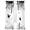 Black, variant on Black Spring Botanical Sheer Curtains 45 Inch Length 2 Panels Set, Weeping Eucalyptus Butterfly Voile Window Treatment Rod Pocket Small Kitchen Curtains Drapes for Bedroom 52"x45"x2