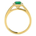 thumbnail image 2 of AoneJewelry 10k Solid Yellow Gold Cathederal Style Ring (size 5-9) With 0.65 Cttw Emerald Cut Emerald and Natural Diamonds (I-J, I1-I2), 2 of 5