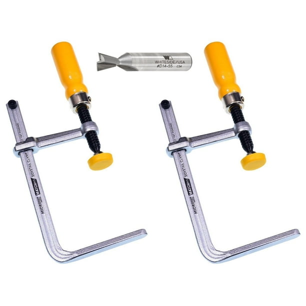Micro Jig MATCHfit Dovetail Clamp Pair(2) + Whiteside Dovetail Router