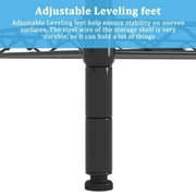 Lowestbest 5 Tier Wire Shelving, Metal Storage Shelves, Heavy Duty Adjustable Shelf Standing Kitchen Rack, Black (21.25 x 11.42 x 59.06)