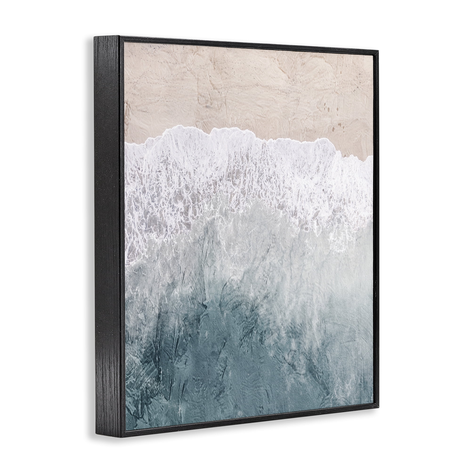 Stupell Industries Beach Top Shore Black Framed Giclee Art, design by Kim Allen