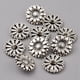 thumbnail image 2 of 1-Hole Alloy Shank Buttons Daisy Antique Silver 17.5x6.5mm Hole: 2mm, 2 of 2