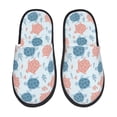 thumbnail image 2 of KLL Sea Turtle Slippers for Women Men House Slip on Indoor Outdoor Bedroom Furry Fleece Lined Ladies Comfy Anti-Skid Rubber Hard Sole-Medium, 2 of 8