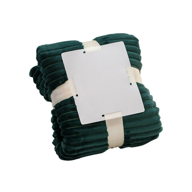 Manta de franela a rayas para sofá, siesta, aire acondicionado, 51 x 61 pulgadas, suave y cálida, para cama, sofá, decoración del hogar, manta polar acogedora para uso invernal.