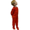 thumbnail image 3 of Big Feet PJs Little Boys Infant Toddler Red Fleece Footed Pajamas Sleeper, 3 of 5