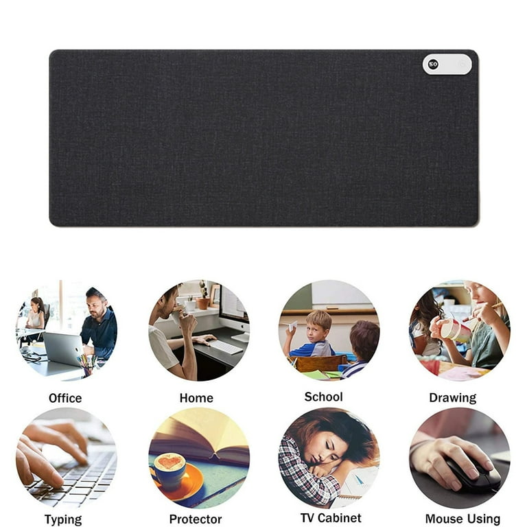 Warm Desk Pad Waterproof Heated Desk Mouse Pad Mat for Home Office US Plug
