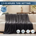 thumbnail image 4 of Westinghouse Electric Blanket Full Size Super Cozy Soft Flannel 80"" x 84"" Heated Blanket with 10 Fast Heating Levels & 1-12 Auto-Off Machine Washable ETL&FCC Certification Charcoal, 4 of 5