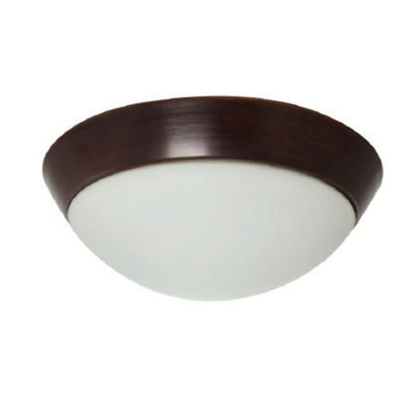 Efficient Lighting   Traditional Family Flushmount  Oil Rubbed Bronze Finish with White Glass  Energy Star Qualified