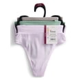 thumbnail image 2 of Joyspun Women's Ribbed Modal Thong Panties, 3-Pack, Sizes XS to 3XL, 2 of 2
