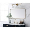 thumbnail image 3 of Soft corner metal rectangular mirror 22x40 inch in Brass, 3 of 5