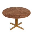 thumbnail image 3 of BANET Deluxe Elastic Edged Flannel Backed Fitted Table Cover - (Oak) Pattern - Round- Fits Round Tables 42"-46, 3 of 8