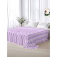 thumbnail image 6 of Queen Flat Sheet 90"x102", Purple Soft Lightweight Bedding Flat Sheets Only, Geometric Vertical Striped Solid Rainbow Brushed Microfiber Top Bed Sheet, Breathable StainResistant Bedsheets, 6 of 9