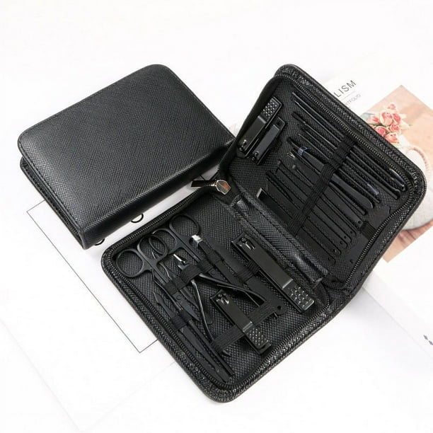 Set de manicura, cortaúñas y kit de pedicura de 30 piezas para el cuidado de las uñas. Incluye tijeras para uñas, ideales para viajes.