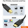 thumbnail image 4 of CableCreation USB C Printer Cable 3.3FT USB C to Printer Cable USB C to B, Scanner Cable Printer Cable to USB C MIDI Cable for Yamaha Casio Digital Piano MIDI Controller DJ Controller, 4 of 7